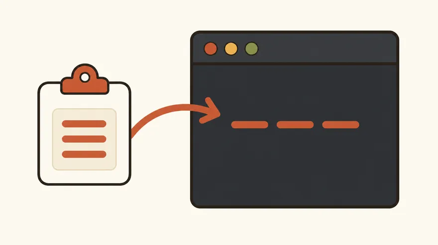 4. Paste one line to install